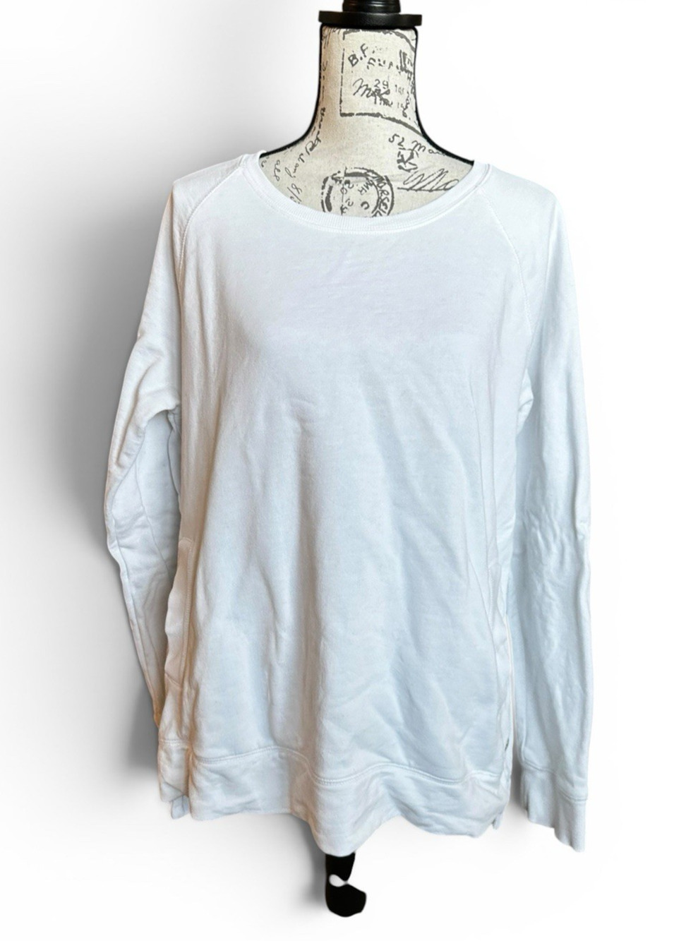 Lilly Pulitzer Luxletic White Beach Comber Pullover Crew Sweatshirt Zippers XL